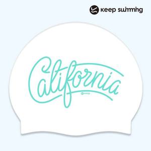 실리콘 수모 디자인 제작 캘리포니아 민트 화이트 디자인 수모 제작 수영모자 실리콘 수영모