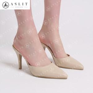 [애슬릿] 여성 봄 코디 스틸레토 하이 힐 블로퍼 샌들