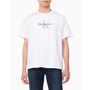 [캘빈클라인 진]남성 레귤러핏 모노그램 CK 반팔 티셔츠 화이트 4RB862G (4RB862G-YAA)
