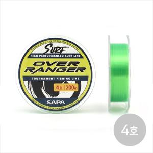 오버레인저 원투전용라인 200m 형광그린 4호 나일론줄
