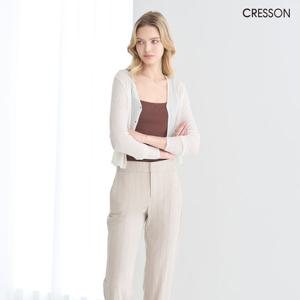 크레송 25SS 시스루 썸머 니트 가디건 C252B907A_01 (화이트)