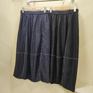 스테파니 HC07 스티치 포인트 데님 밴딩  스커트 A25DM5301