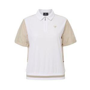 [와이드앵글]CO 우븐믹스 반집 블루종 티셔츠 L WWM25252W2