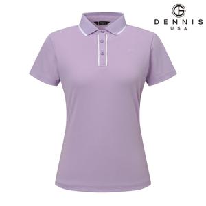 데니스골프 여성 X마이플로우 클래식 세미 레귤러핏 PK카라 반팔티셔츠 퍼플_RAQMLTS061