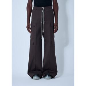 릭오웬스 블랙 와이드 카고 팬츠 RU02E1339 TE 78