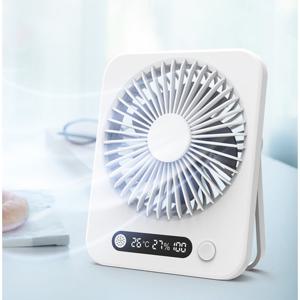 모노큐브 BLDC 미니 스퀘어 무선 선풍기 온/습도 표시 캠핑 사무실 탁상용_A