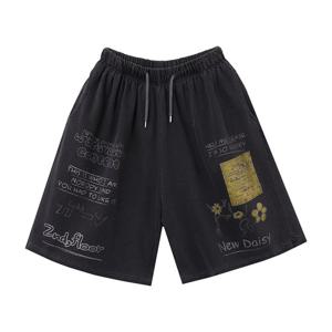 [리빌모아]남자 데이지 피그먼트 밴딩 하프팬츠 DS-PTH-Q195-먹