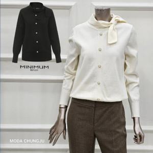[미니멈]MD 리본 넥 진주 블라우스 니트 MD MYDGKU9810 M_CJ
