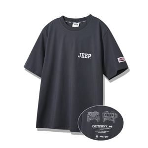 [지프]JP2TSU103 선기획 JEEP 루즈핏 2024년 다크그레이 반팔티_