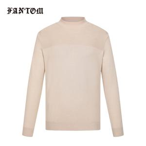 [팬텀] 남성 양두조직 원포인트 모크넥 니트
