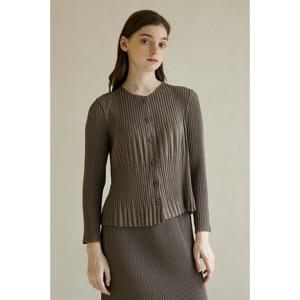 [요이츠]겹주름 프릴 라운드 플리츠 자켓 베이지_YJ08WNPJK04