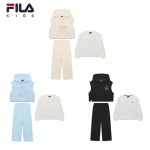 [FILA KIDS]후드 조끼 레이어드 셋업-FK253FS07G003