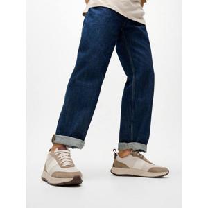 [핏플랍][삼성물산공식]남성 레더/스웨이드 스니커즈_파리 베이지/초콜릿 (FT59K1N05A)