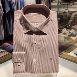 듀퐁셔츠 SE5FM11LS203SWN 비지니스 라인 순면 플라워 프린트 일반 핏 셔츠