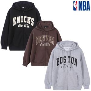 [NBA]N253TJ020P GR 남여공용 엔비에이 팀별 아플리케 오버핏 점퍼 후드집업