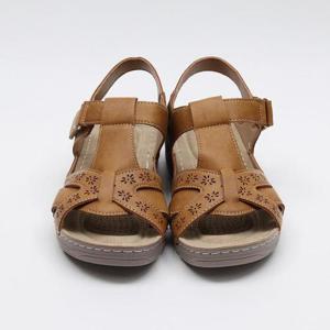 [디자이어로즈] 여성 여름 데일리 가죽샌들 찍찍이