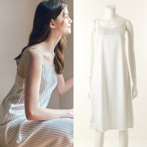 [비너스]실크필 부드럽고 신축있는 원피스 가운 잠옷 VGN4570B