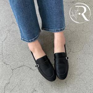 [디자이어로즈] 슬림 가을로퍼 소가죽 3cm 단화구두