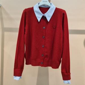 라티움 HC34 부드럽고 착용감좋은 카라.소매셔츠 가을니트가디건 T2533Cd05