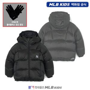 [MLB키즈US] (7ADJB0856-50BKS) [플리스장갑증정] 아웃도어 에어쉘 립스탑 숏 덕다운 아동패딩 키즈패딩