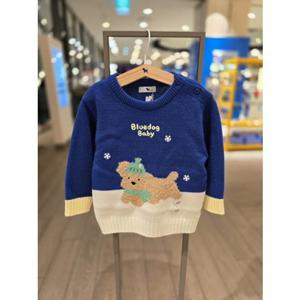 [블루독베이비] 25 FW(NY)스노우도기니트스웨터 (45C1430001)백일 돌 선물 조카 유아 아가옷 겨울 크리스마