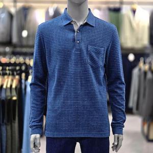 런던포그 세이브존04 체크패턴 포켓티블루티셔츠 LJWTC952