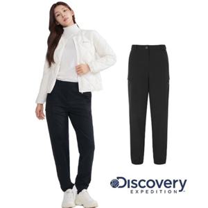 디스커버리 2025F W 겨울 [DWPT76056BKS] 여성 기모 테이퍼드 카고조거팬츠