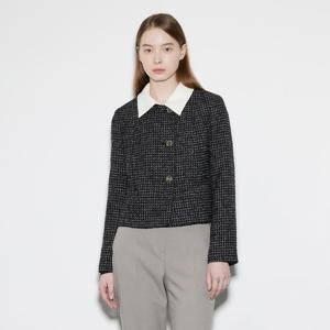 [TAG 470000원][케이엘바이린] 카라배색 트위드 자켓 KWJKOA0100