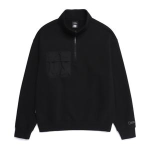 내셔널지오그래픽N254USW100 [NRN] 입체포켓 하프집업 티셔츠 BLACK