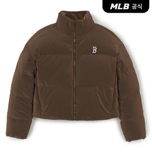 [MLB공식] 25FW 여성 크롭 매트유광 커브패딩 BOS (Brown) 3FDJB4056-43BRS