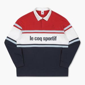 [르꼬끄]M 르꼬끄반팔티 UQC QP323TRL83-RED 컬러블록 럭비 티셔