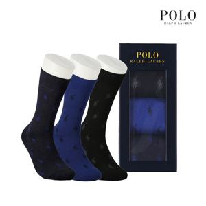 POLO 폴로 신사 모티브패턴 장목 3족선물세트 RL33297S