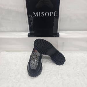 [미소페]By미소페 여성 트위드 콤비 로퍼 612HT439DT005 BLACK 4