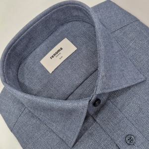 [레노마셔츠]슬림핏/보카시 솔리드 기모 긴소매 셔츠 RPFSL1501