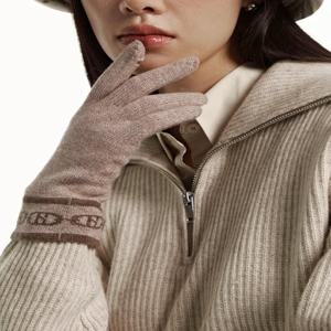 [헤지스] [25FW]베이지 짜임 울캐시미어혼방 장갑  HIGV5F631I2