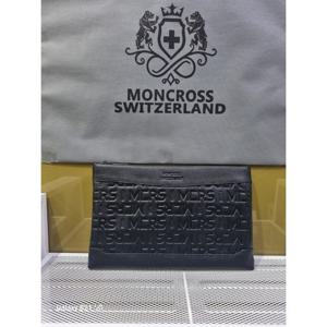 [몽크로스]남녀공용 BEST 레터링 소가죽 클러치백 MK1605-3(블랙