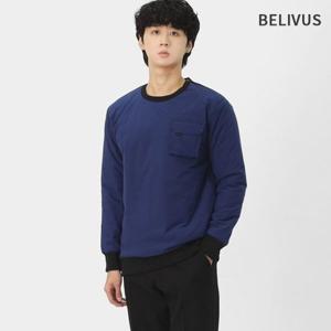 빌리버스 남성 캐주얼 골프 등산 배색 지퍼 패딩 방풍 맨투맨 BOBT046