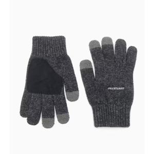 [질스튜어트ACC] [25FW]그레이  로고자수 울캐시미어혼방 스마트터치 남자장갑JUGV5F702G3