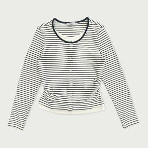 여성 웨일 스트라이프 가디건 레이어드 티셔츠_003(10540-131-813-45)