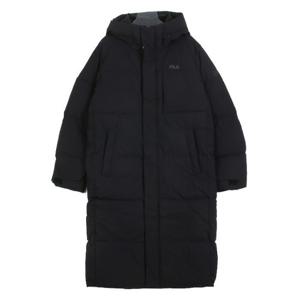 휠라패딩 KQC FS2DJG4105X-BLK 공용 스트레치 구스 롱패딩