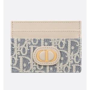 디올 카드지갑 30 몽테뉴 프리지아 블루 오블리크 송아지 가죽 S2152UDFF 국내배송