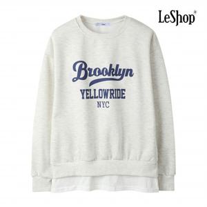 [르샵] 티 레이어드형 레터링 기모 맨투맨 티셔츠 (BPATS009A)