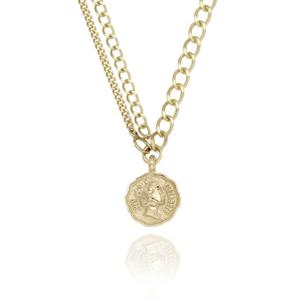 미니골드 14K [아델라]프린세스코인커브체인목걸이 NJUS4069