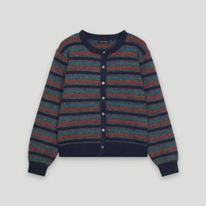 [코데즈컴바인] 배색 단가라 니트 가디건 (CKD-CD005WA)