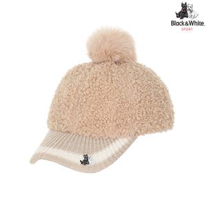 [블랙앤화이트] 여성 방울 볼캡 8432LXAC_BEIGE