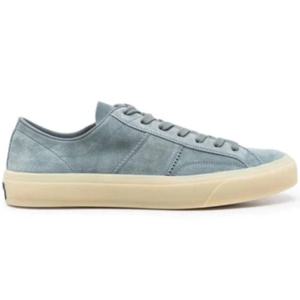 톰포드 캠브릿지 스웨이드 레이스업 남성 스니커즈 블루 J0974T CRU