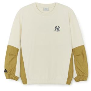 MLB 키즈 아웃도어 베이직 우븐 컬러 블럭 맨투맨(7AMTB1956-50CRS)