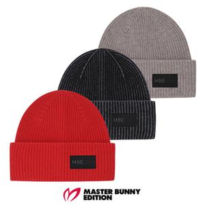 [마스터바니에디션] (411E4CP206) 남성 로고 패치 골조직 롤업 비니