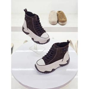 세레스 세이브존03 여성 베이직 지퍼 논슬립 기모 하이탑 통굽 스니커즈(6.5cm) AGKRP54A-1