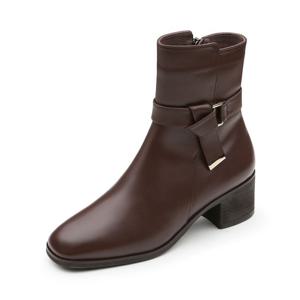 금강 르느와르 사이드 절개 매듭 앵클부츠 RENBOC5934K3 브라운